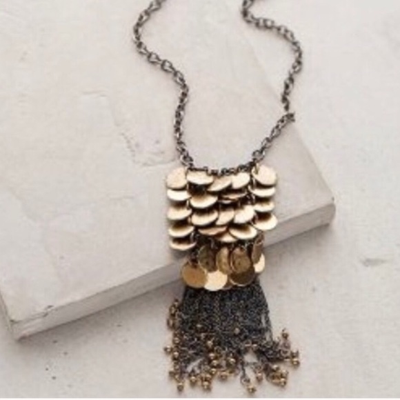 Anthropologie Jewelry - ANTHROPOLOGIE Gold Tone/ Bronze Statement Necklace
